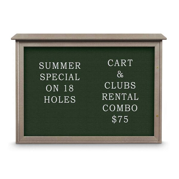 Outdoor Enclosed Combo Board, 72"x36", Bronze Frame/Black & Black